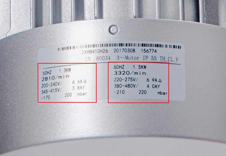 鼓風(fēng)機(jī)為什么標(biāo)有兩個kw數(shù)